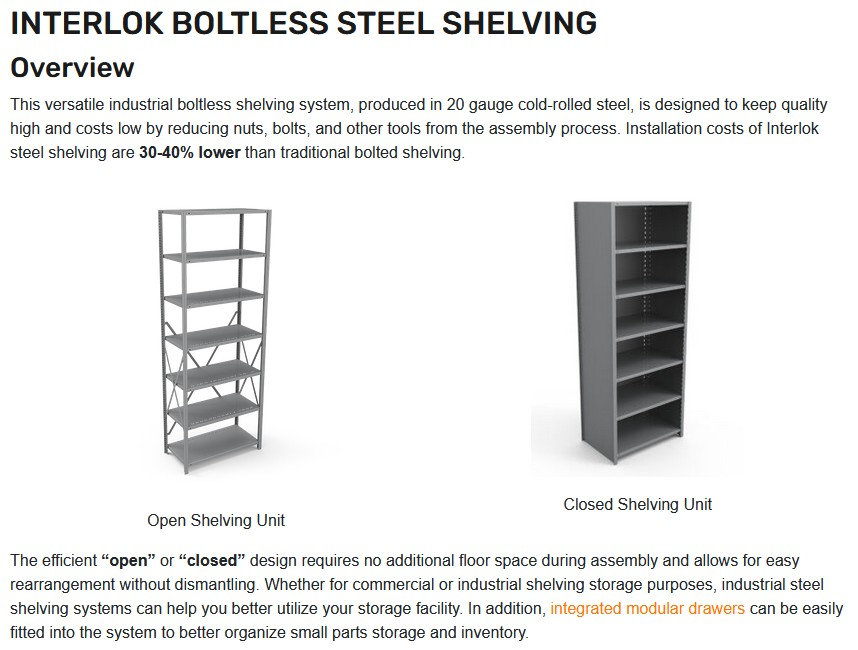 Metalware Shelving Jpg, Boltless Shelving Assembly Instructions